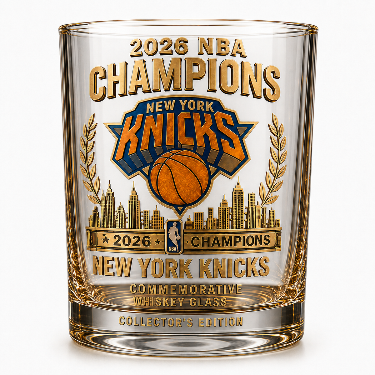 NY Knicks 2026 Champions Limited Edition Whiskey Glass
