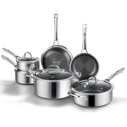 Hybrid Nonstick Stainless Steel Cookware Sets