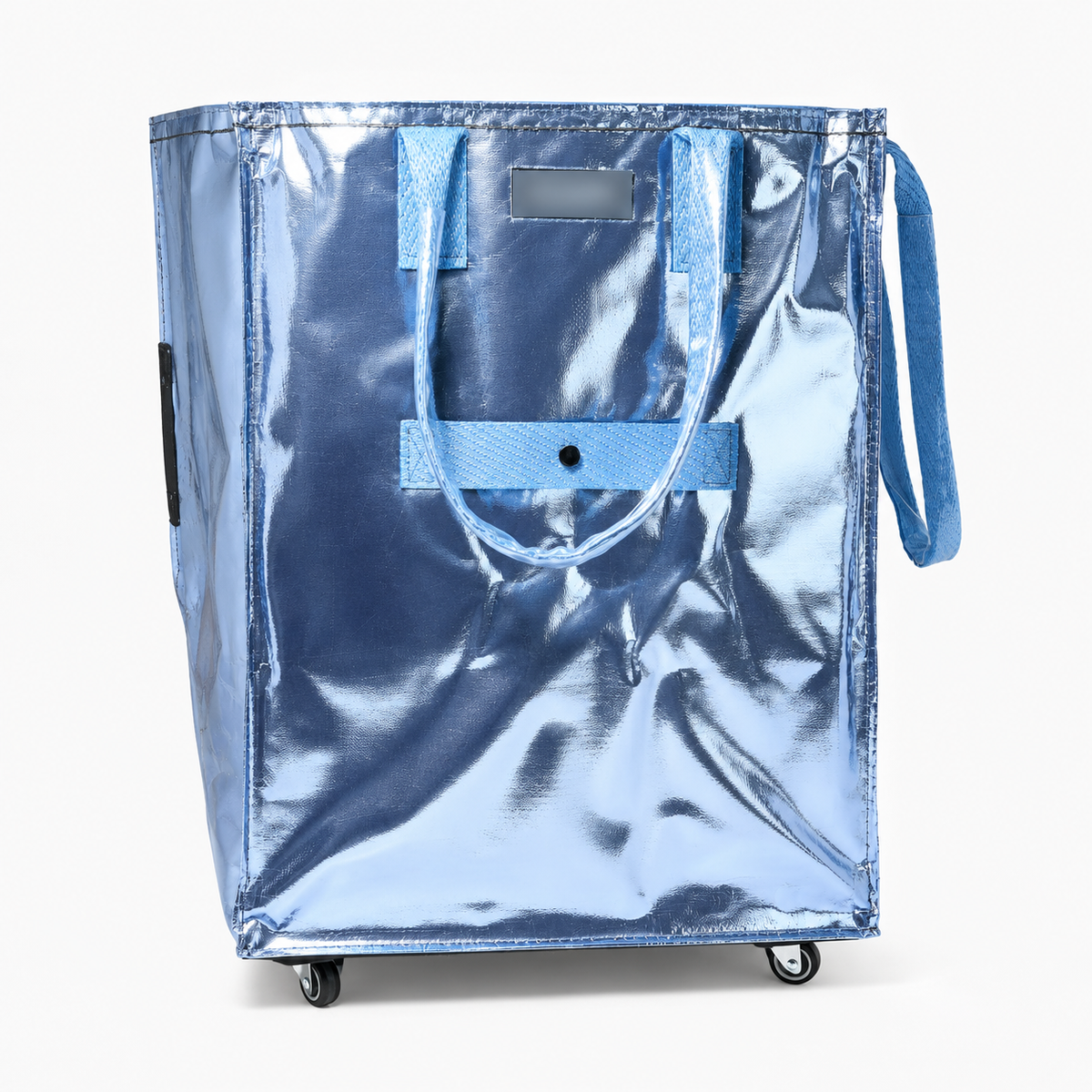 Rolling Tote Bag with Tonal Straps