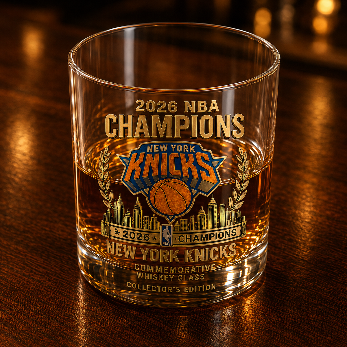 NY Knicks 2026 Champions Limited Edition Whiskey Glass