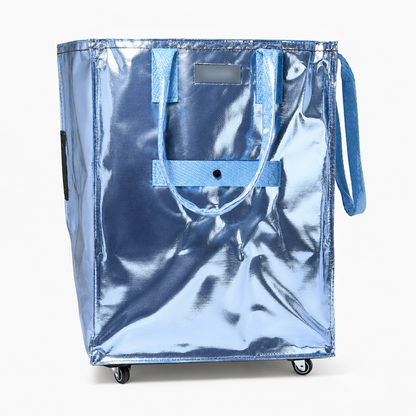 Rolling Tote Bag with Tonal Straps