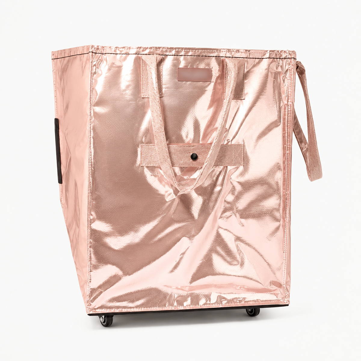 Rolling Tote Bag with Tonal Straps