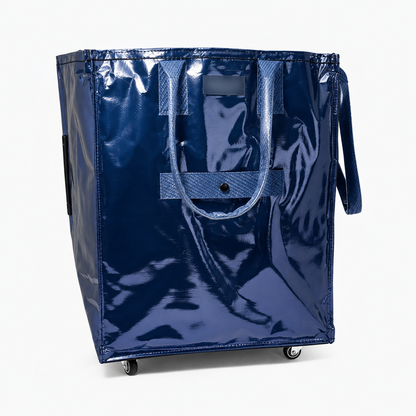 Rolling Tote Bag with Tonal Straps