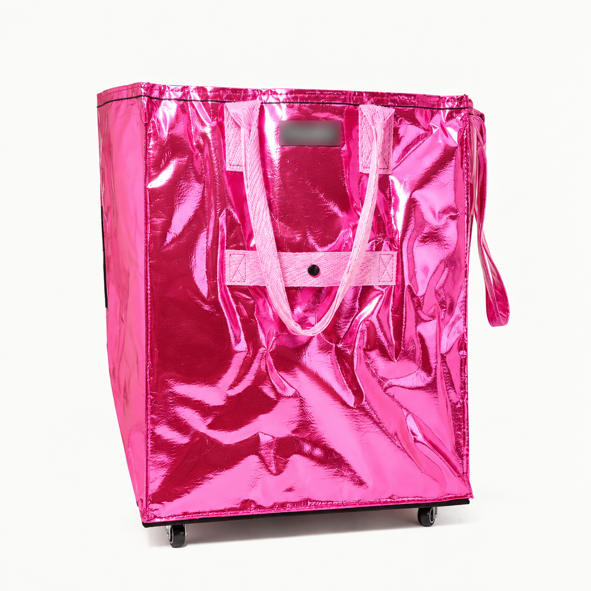Rolling Tote Bag with Tonal Straps