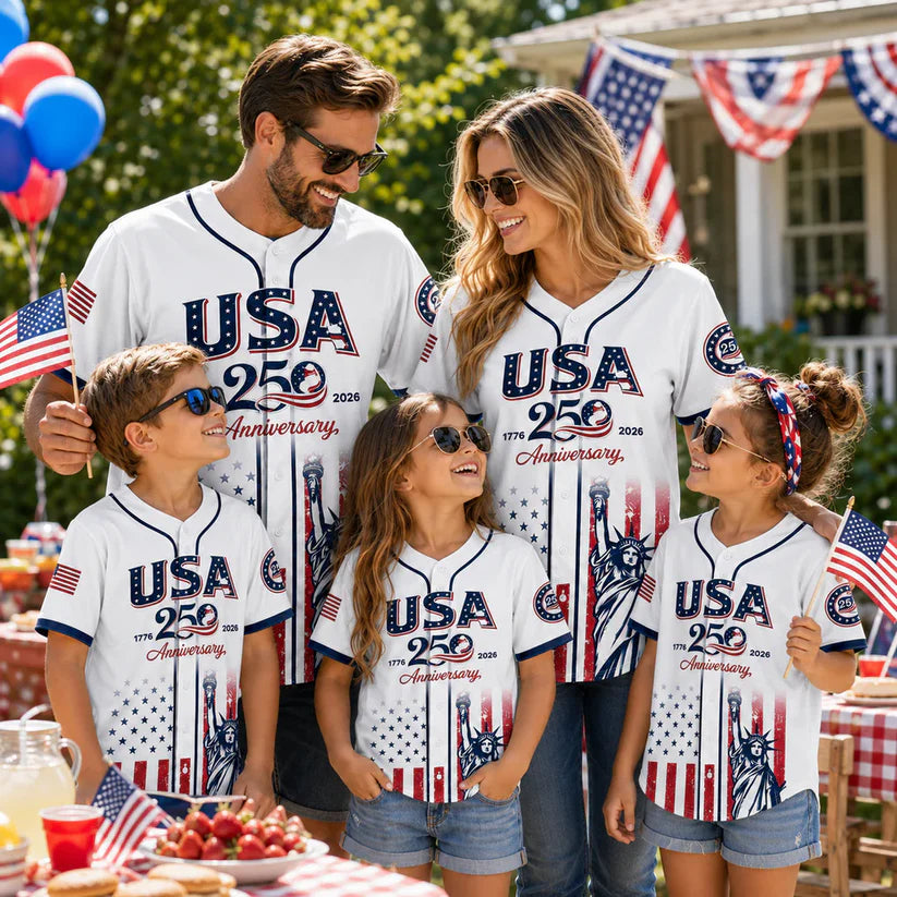 Patriotic Statue of Liberty 1776–2026 - USA 250th Anniversary Baseball Jersey Unisex Shirt