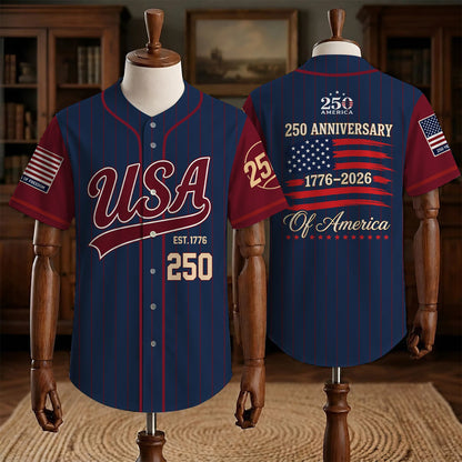 Patriotic Statue of Liberty 1776–2026 - USA 250th Anniversary Baseball Jersey Unisex Shirt