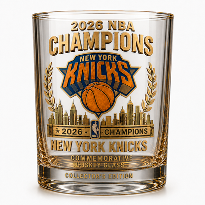 NY Knicks 2026 Champions Limited Edition Whiskey Glass