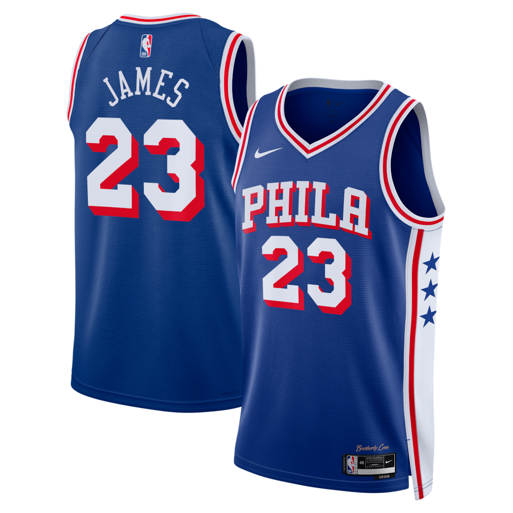 Unisex Philadelphia 76ers LeBron James Royal Swingman Jersey