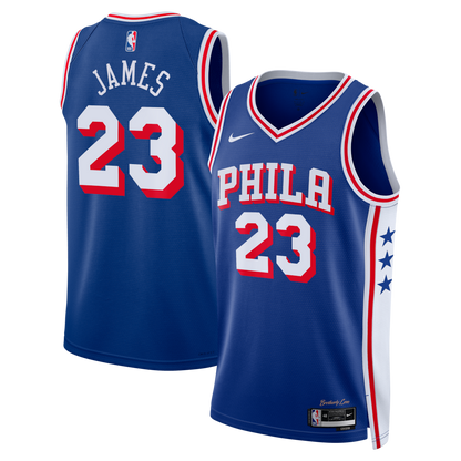 Unisex Philadelphia 76ers LeBron James Royal Swingman Jersey