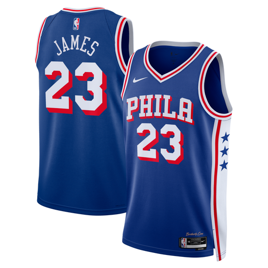 Unisex Philadelphia 76ers LeBron James Royal Swingman Jersey