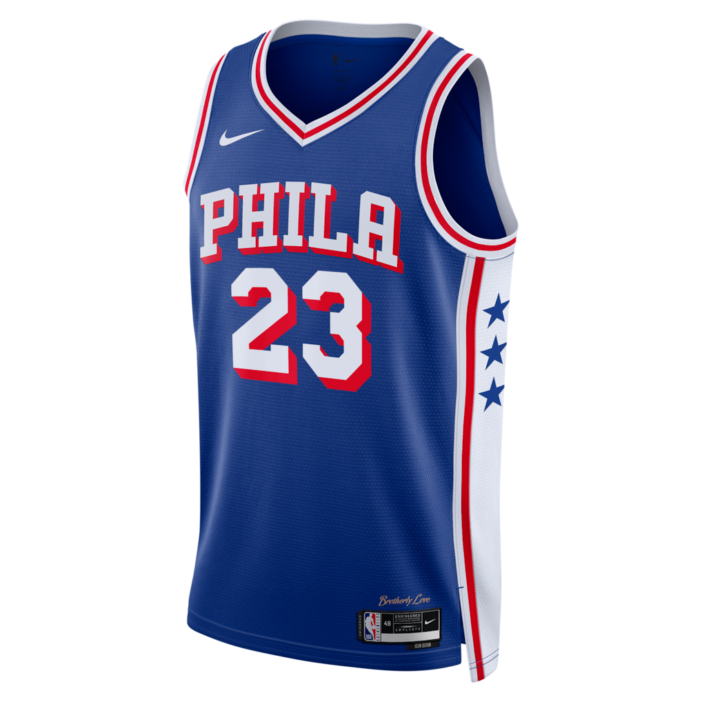 Unisex Philadelphia 76ers LeBron James Royal Swingman Jersey