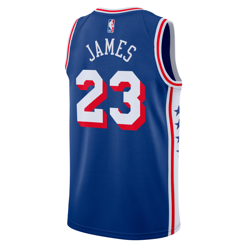 Unisex Philadelphia 76ers LeBron James Royal Swingman Jersey