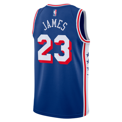 Unisex Philadelphia 76ers LeBron James Royal Swingman Jersey