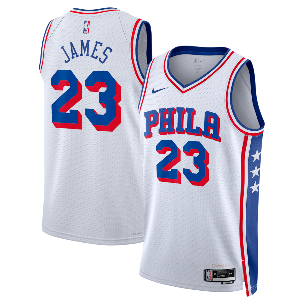 Unisex Philadelphia 76ers LeBron James Royal Swingman Jersey